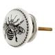 Black Bumble Bee Flat Ceramic Cabinet knobs